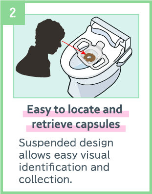 cup-cap2 Easy to locate and retrieve capsules