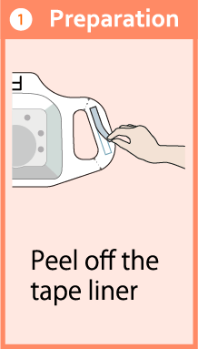 Peel of the tape liner